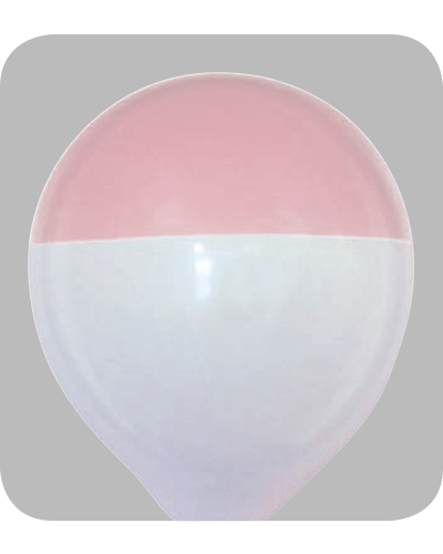 Ballon no. 12 bicolour wit - rose dip