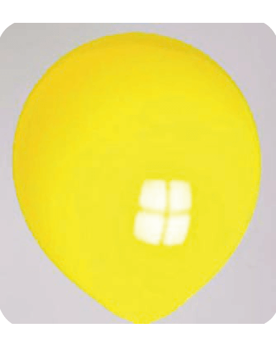 Ballon no. 10 geel neon