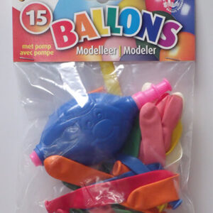 MODELLEERBALLONS assorti + pompje