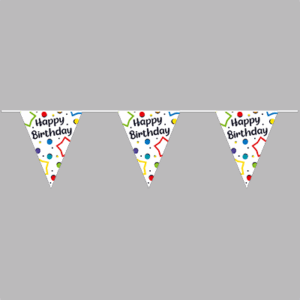Papieren slinger "Happy Birthday"