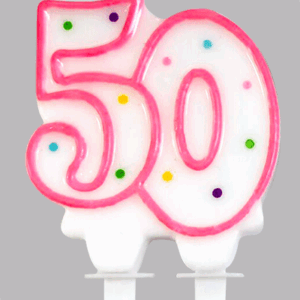 Kaars op houder no.50