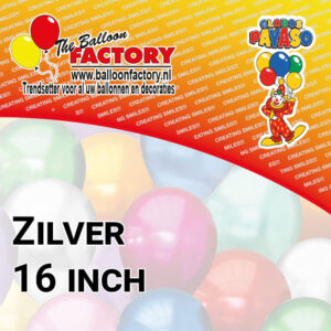 Folie Cijfers Zilver 16 inch