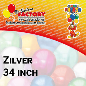 Folie Cijfers Zilver 34 inch