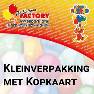Kleinverpakking met kopkaart