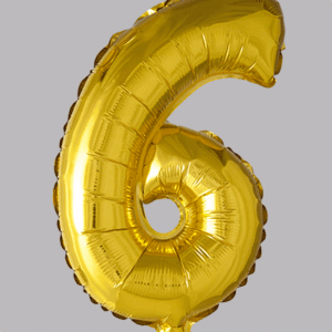 FOLIEBALLON No.6 Goud 16 inch