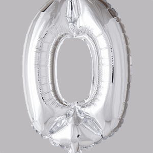 FOLIEBALLON No.0 Zilver 16 inch