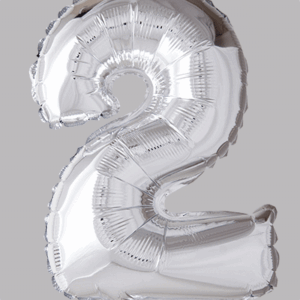FOLIEBALLON No.2 Zilver 16 inch