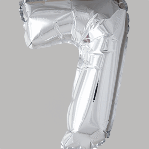 FOLIEBALLON No.7 Zilver 16 inch