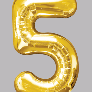 FOLIEBALLON Goud 34 inch No. 5