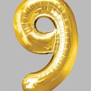FOLIEBALLON Goud 34 inch No. 9