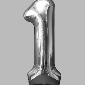 FOLIEBALLON Zilver 34 inch No. 1