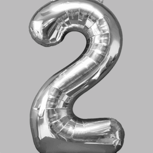 FOLIEBALLON Zilver 34 inch No. 2