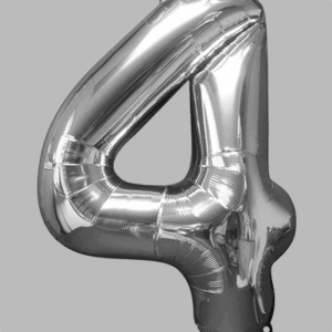 FOLIEBALLON Zilver 34 inch No. 4