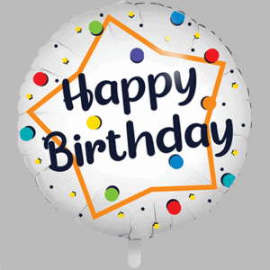 FOLIEBALLON Rond 18 inch "Happy Birthday"